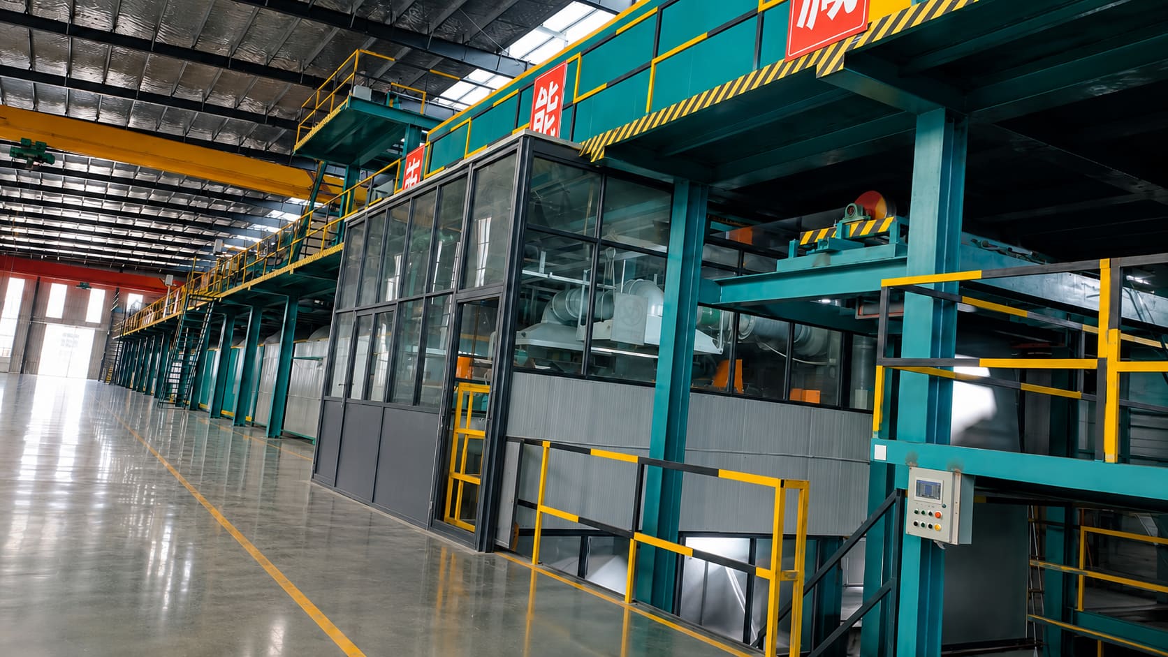 Overview of an industrial aluminum processing line