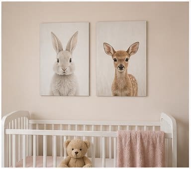 Animal-themed aluminum nursery decoration