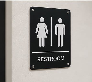 Printed aluminum directional sign