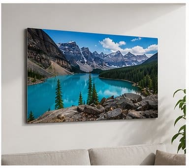 Travel landscape printed on a panoramic aluminum panel